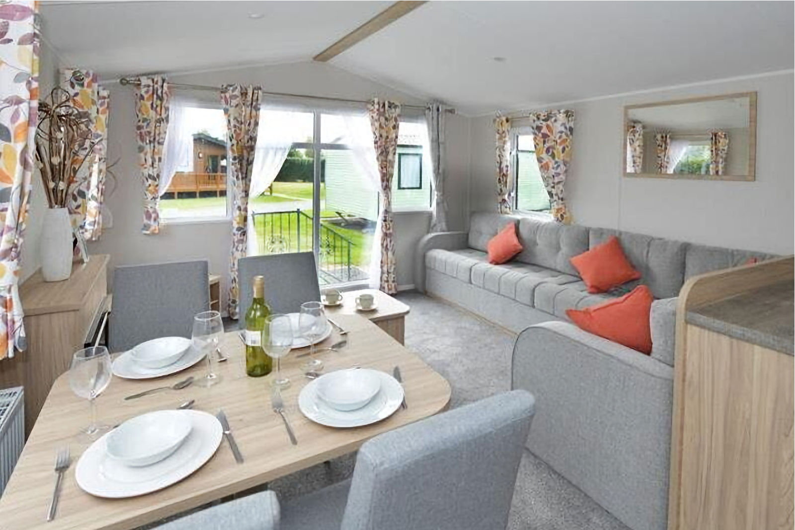 Interior of a holiday home at Green Meadow Holiday Park